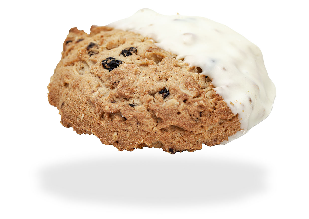 Yoghurt Dipped Muesli Cookies